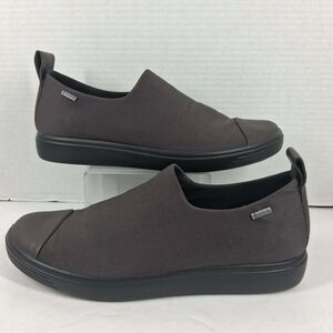 ECCO Soft 7 Gore-Tex Slip On Sneakers Womens 38 US 7 Brown Waterproof 440423